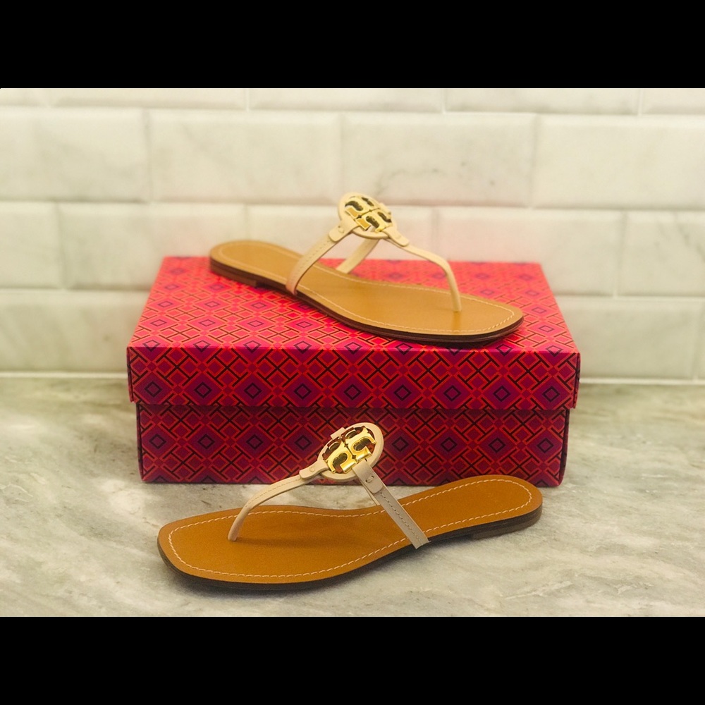NWT, Tory Burch Mini Miller Leather Thong